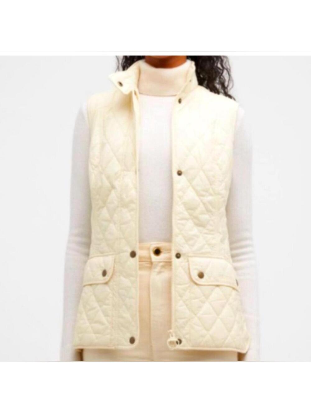 Barbour Otterburn Vest Summer Pearl Women’s Size 8